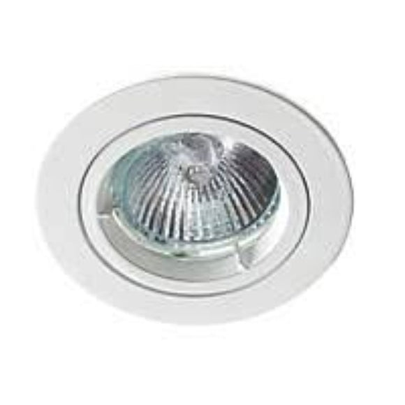 Robus Fixed Round Mains Voltage LED Downlight Brushed Chrome 240V