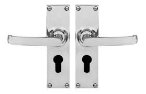 straight euro lever lock chrome