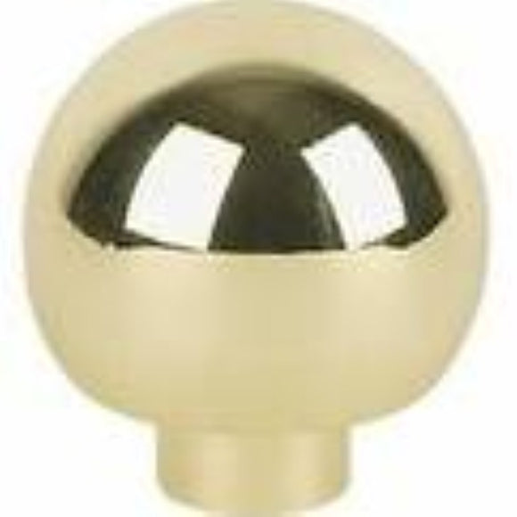 Ball Top Knob Polished Brass 32mm 2 Pack