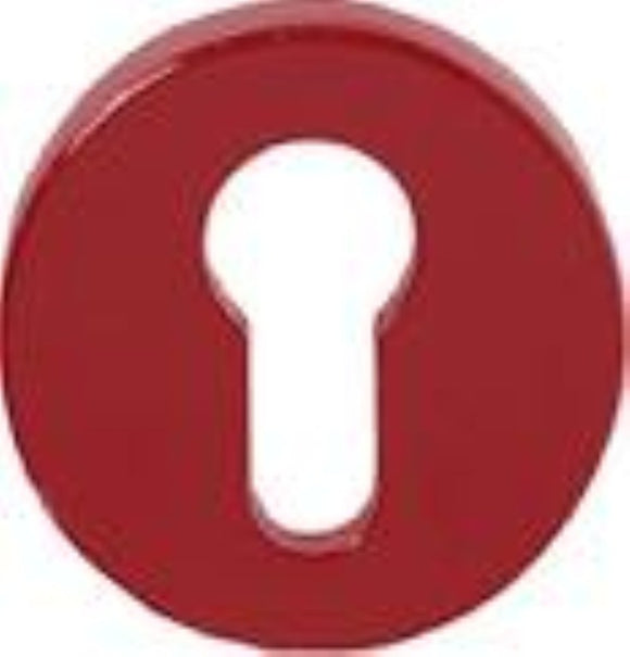 Keyhole Euro Profile Escutcheon Ruby Red 55mm X 2