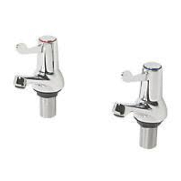 H & C Commercial lever bath taps, Chrome