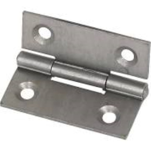 Steel Fixed Pin Hinges Self- Colour 40 x 33mm 20 Pack