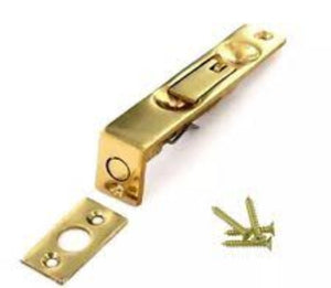 Solid Brass Quality Lever Action Flush Bolt 100mm/4" Double Door Frame Lock