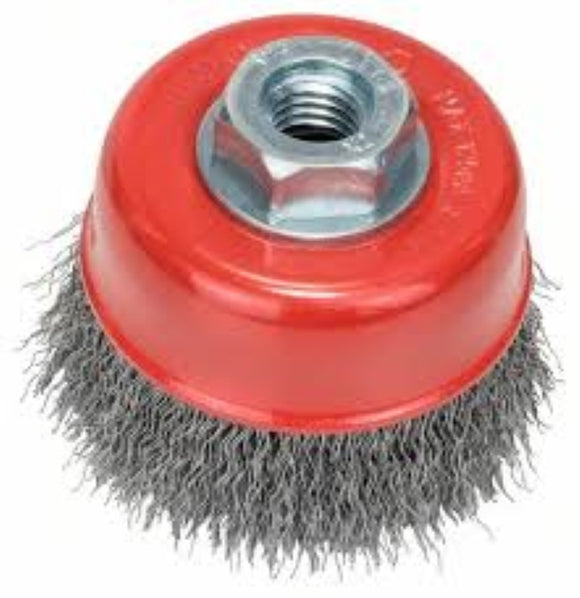 Bosch Cup Brush 100MM X M14 Crimped Wire 0.5MM Steel