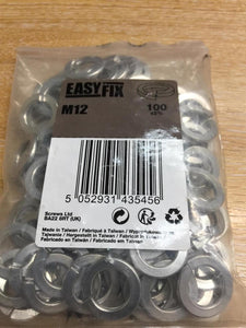 EASYFIX M12 A2 STAINLESS STEEL SPLIT RING WASHERS,