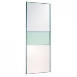 FINELINE FINELINE WHITE MIRROR SLIDING WARDROBE DOOR (H)2260 MM (W)914MM