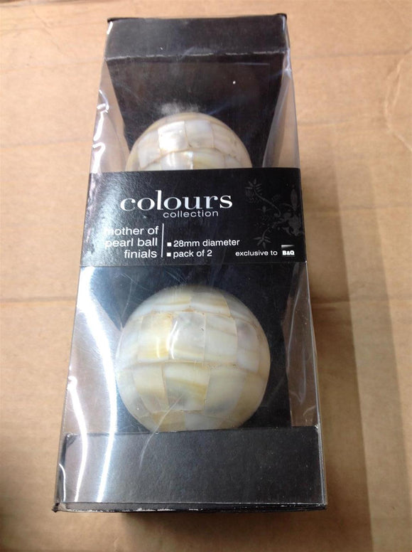 COLOURS MOTHER OF PEARL BALL FINIALS