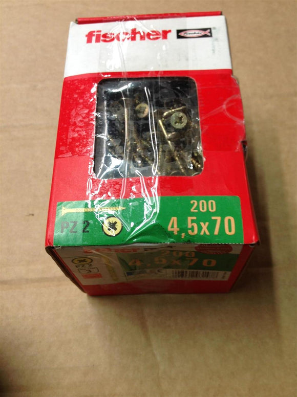 Fischer Screws 4.5 x 70mm 200 Pack