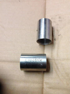 ELECTRIX 25MM STAINLESS STEEL SOLID  COUPLER X 2 UK G25