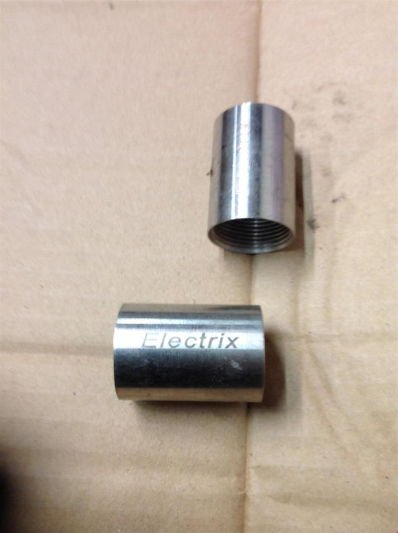 ELECTRIX 25MM STAINLESS STEEL SOLID  COUPLER X 2 UK G25