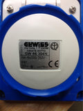 Gewiss Socket, 2P+E Vertical Interlock, ONB 6H SBF