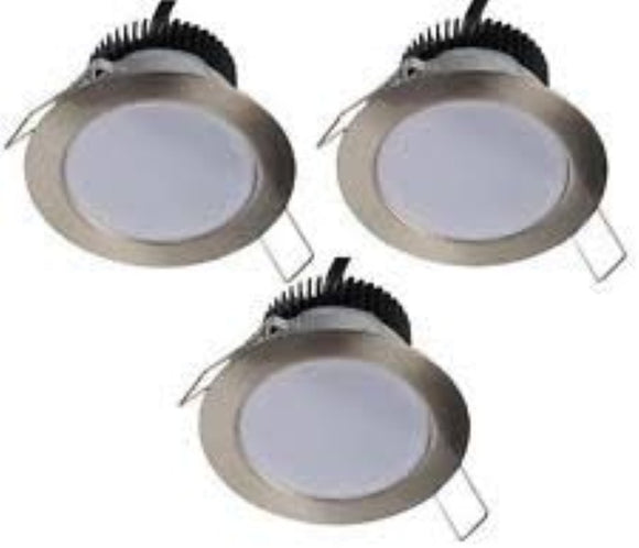 LAP Fixed LED Downlight Kit 320lm Polished Chrome 4.5W 240V 3 Pack