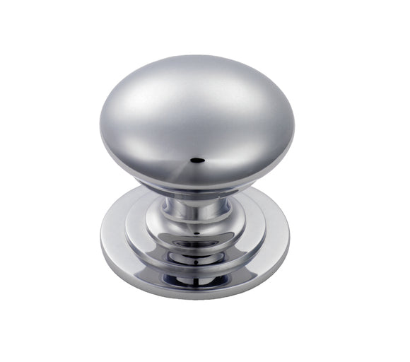 Carlisle Brass Victorian Cupboard Knob Polished Chrome 32mm X 1