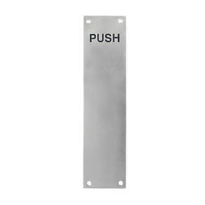 PUSH" FINGER PLATE ALUMINIUM 76 X 305MM 6 PACKS