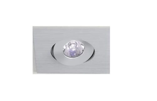 Lumiance Motto LED Recessed Plate Ceiling Panel Chrome Organic 1 way Aluminum