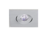 Lumiance Motto LED Recessed Plate Ceiling Panel Chrome Organic 1 way Aluminum