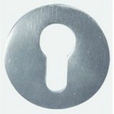 Euro Profile Escutcheon Satin Aluminium 50mm x 8mm Standard Oval