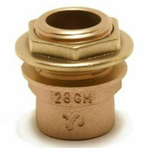 Yorkshire Solder Ring Tank Coupler YP5 22mm x ¾ Pipe Fittings Bronze