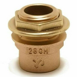 Yorkshire Solder Ring Tank Coupler YP5 22mm x ¾ Pipe Fittings Bronze