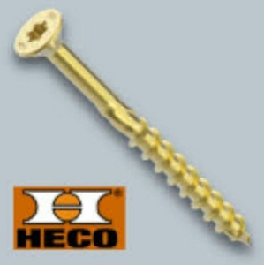 Heco Topix Countersunk Woodscrews Construction 8 x 100mm Pk10 Shank