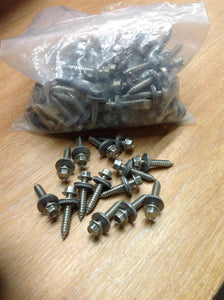 PACK OF 100 STEEL TO WOOD TEX SCREWS 6.3 X 32 16MM 304 STAINLESS STEEL