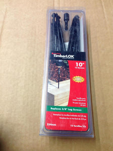 TIMBERLOK 10 inch . External Hex Flange Hex- Head Wood Screws (12- Pack)