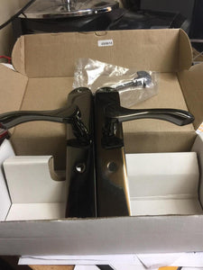 WC DOOR HANDLE BLACK X 2 BOXES