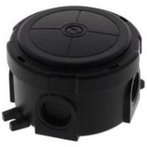 WISKA CIRCULAR COMBI 304 JUNCTION BOX - BLACK